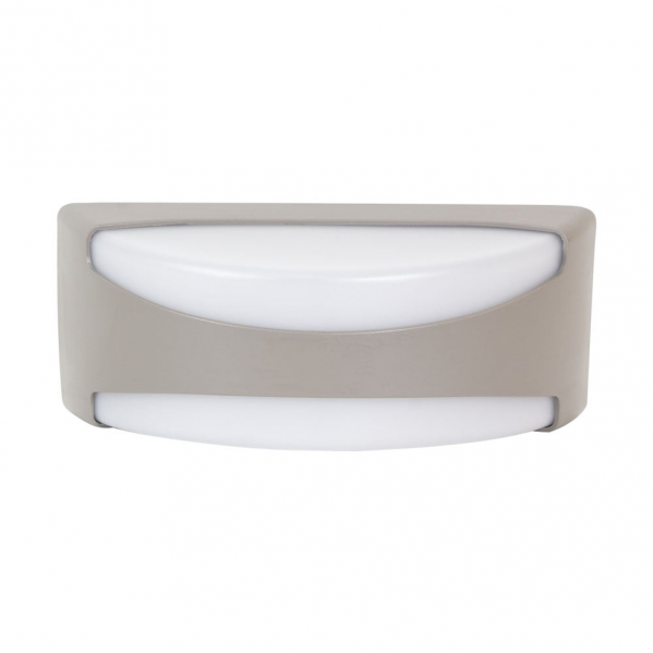 Aplique Exterior Daikon 1xe27 Gris Ip65 Policarbonato 13,2x32x13 Cm