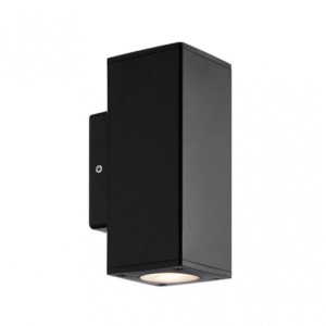 Aplique Exterior Yopol 2xgu10 Negro Policarbonato 18,6x7,6x9,9 Cm Ip54