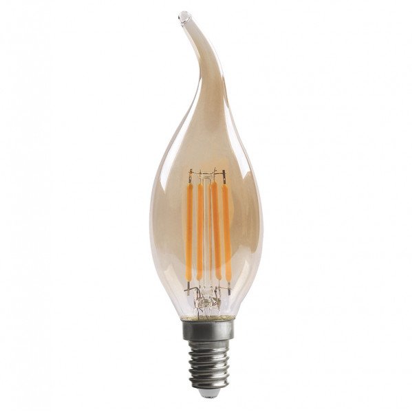 Bombilla Filamento Bohemia 11,5x3,5d 4w E14 Ambar 380lm 2700k
