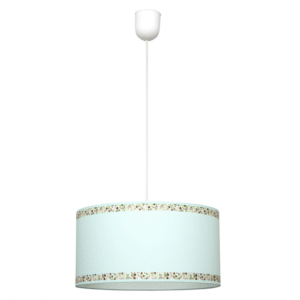 Colgante Cenefa Verde Agua 1xe27 Regx35d