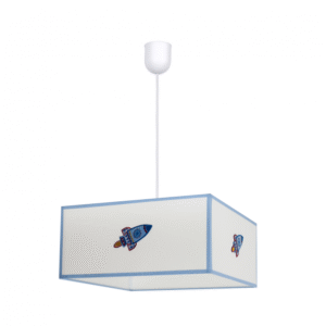 Colgante Cohete 1xe27 Blanco/azul Regx35x35