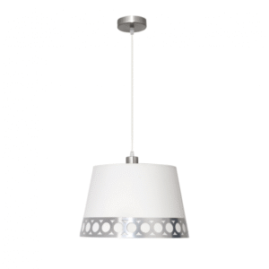 Colgante Dalia 1xe27 Blanco/plata Regx40x40 Cm