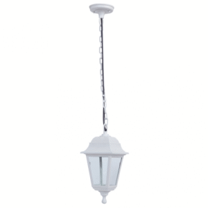 Colgante Exterior Albahaca 1xe27 Blanco Ip44 Policarbonato Regx15x15 Cm