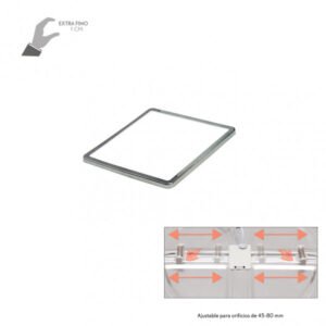 Downlight 8w 5500k Cromo Providencia 586lm 1x11,8x11,8 Cm De Empotrar Corte  Ajustable 4,5x4,5-8x8 Cm