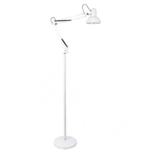 Flexo De Pie Articulable Rutilo 1xe27 Blanco 180x28x28 Cm