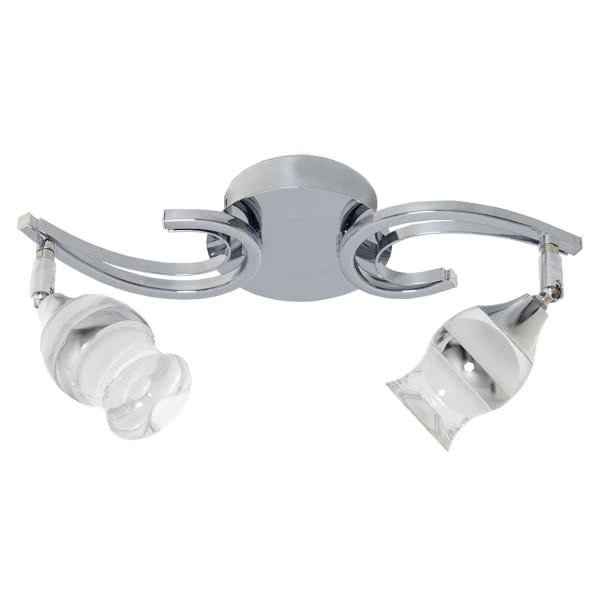 Lampara 2x5w 4000k Zodiaco Cromo 800lm 22x37x12