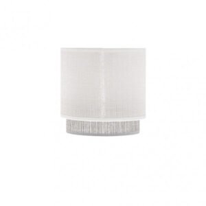 Pantalla Lampara Kenya E14 Blanca/gris 14Dx12dx14h