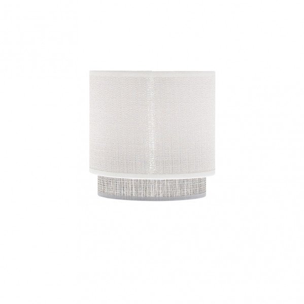 Pantalla Lampara Kenya E14 Blanca/gris 14Dx12dx14h