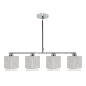 Lampara Kenya 4xe14 Gris/blanca Regx77x14 Cm