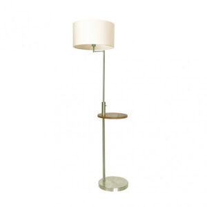 Pie De Salon Sirio C/mesa Y Conex.usb 1xe27 Cuero  C/ Pant Beig (164x40x40)(24x40x40) Cm