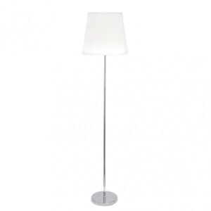 Pie Salon Maldivas 1xe27 Cromo/blanco 175x40x40 Cm