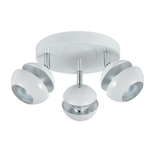 Plafon Beethoven 3xgu10 Blanco/plata 14x22x22 Cm