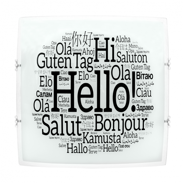 Plafón Saludo 2xe27 Blanco 30x30