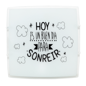Plafón Sonrisa 2xe27 Blanco 30x30