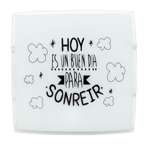 Plafón Sonrisa 2xe27 Blanco 30x30