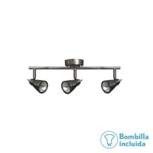 Regleta Foco Tabernas Niquel 3xgu10 Bomb. incl 15x50