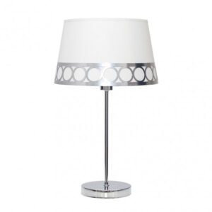 Sobremesa Dalia 1xe14 Blanco/plata 44x25x25 Cm