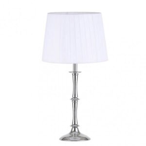 Sobremesa Oregon 1xe27 Cromo C/pant Blanca 49x25x25 Cm