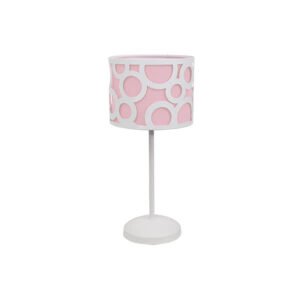 Sobremesa Orlando Rosa/blanco 1xe14 42x18x18 Cm