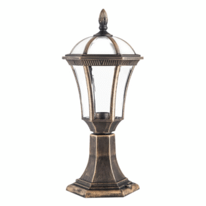 Sobremuro Exterior Comino 1xe27 Oro Viejo Ip44 Policarbonato 47,6x17,6x17,6 Cm