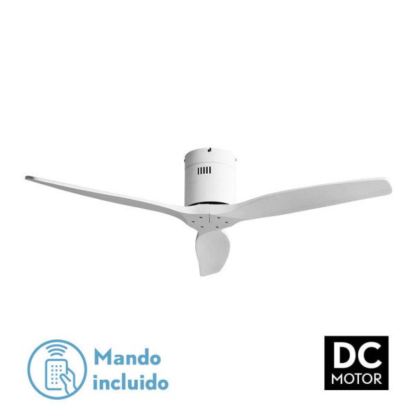 Ventilador Dc Aguilon Blanco 3 Aspas Blancas 6 Velocidades Sin Luz Remoto Y Temporiz.132d