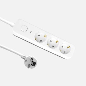 Alargadera Dalton C/cable 1,5m 3gx1,5mm Blanco/gris 3enchufes+interruptor,prtotecc.para Niños, Indicador Luminoso 4x5x21cm