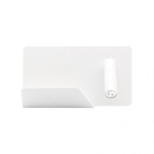 Aplique 3w 4000k Miguel Angel Dcho Blanco C/usb Y Estante 150lm 16x28x12 Cm Orientable