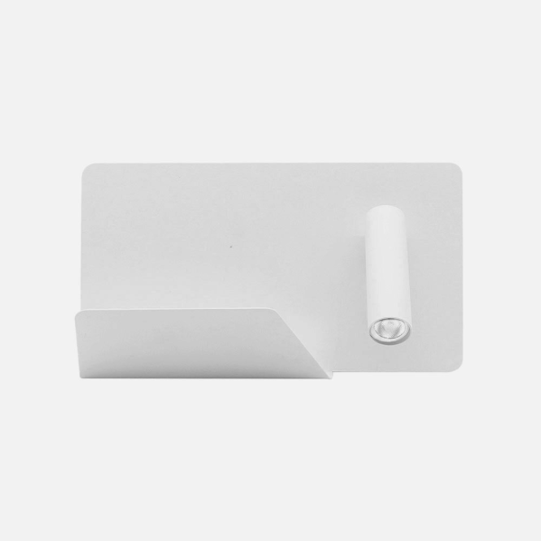 Aplique 3w 4000k Miguel Angel Dcho Blanco C/usb Y Estante 150lm 16x28x12 Cm Orientable