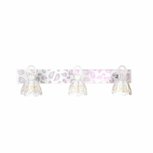 Aplique Baño 3 Focos Led 15w 6000k Blanco C/cristal Decorativo 10x50x15 Cm Articulable Y Orientable