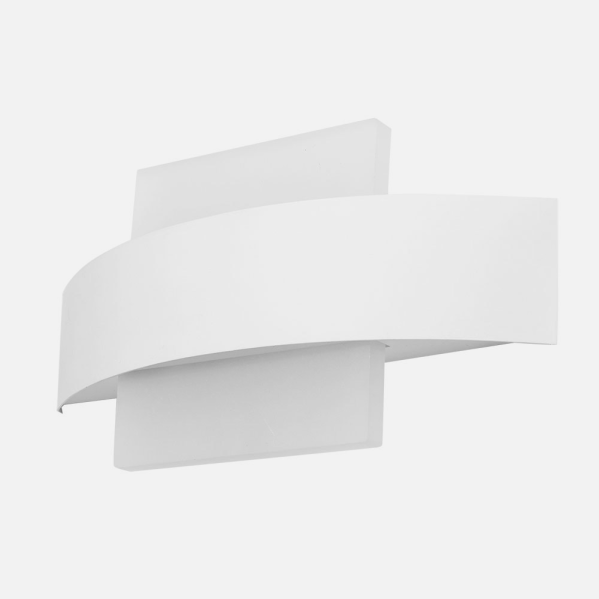 Aplique Barredor De Pared Cuad.8w 4000k Arco Blanco 630 Lm Ip20 13x24x5 Cm