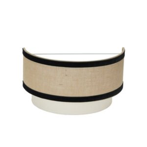 Aplique Cornalina 1xe27 Beis/negro 17,5x30x16cm