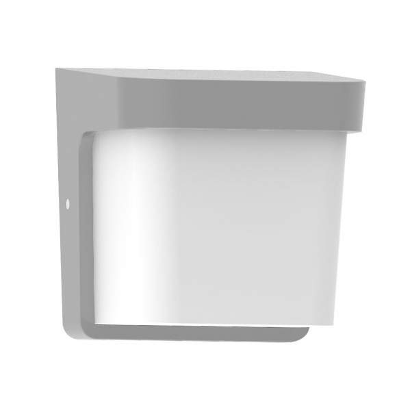 Aplique Exterior Agar 1xe27 Gris Ip65 Policarbonato 17x17x14 Cm