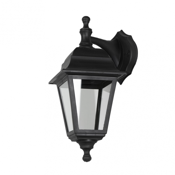 Aplique Exterior Albahaca 1xe27 Negro Ip44 Policarbonato 35x15x19,7 Cm