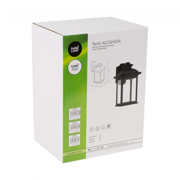 Aplique Exterior Alcandia 1xe27 Blanco Ip44policarbonato 31x17x22,3 Cm