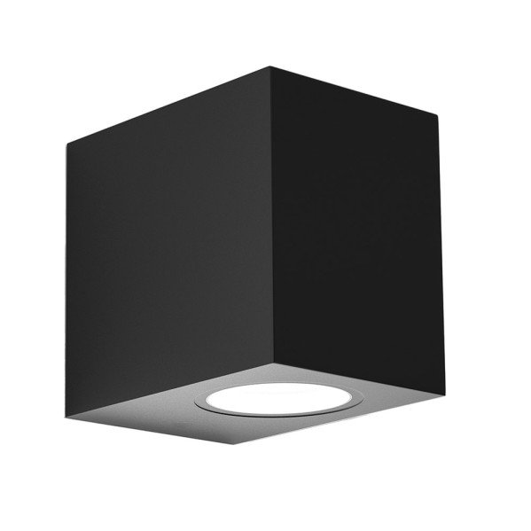 Aplique Exterior Alce 1xgu10 Negro Ip44 8x7x9 Cm