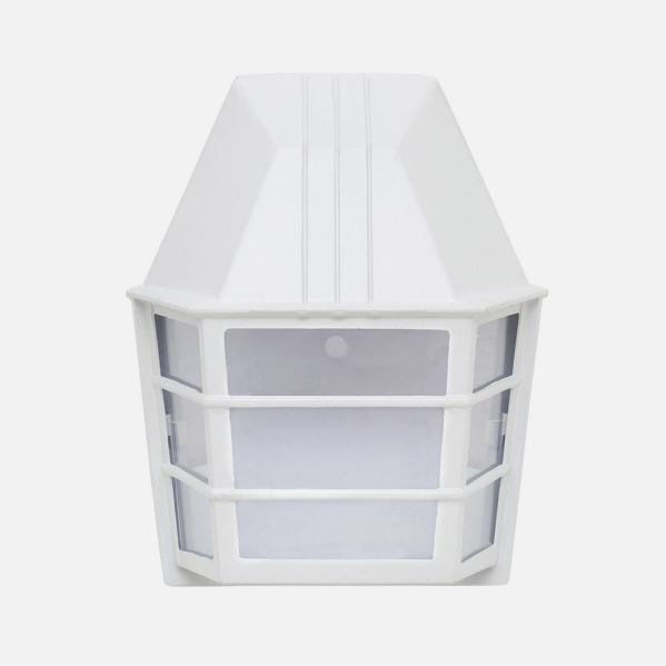 Aplique Exterior Aluminio Acrux 1xe27 Blanco Ip23 24x20x11,5 Cm