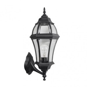 Aplique Exterior Aluminio Becrux 1xe27 Negro Ip44 59,5x25x26 Cm