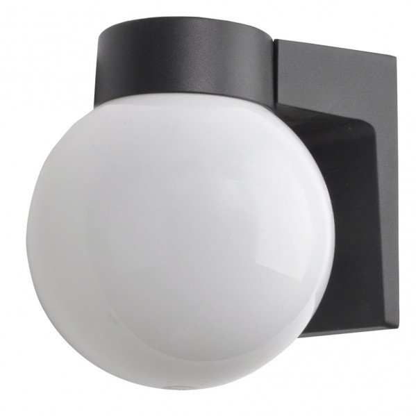 Aplique Exterior Aluminio Procyon 1xe27 Negro 18x15x18 Cm Ip4