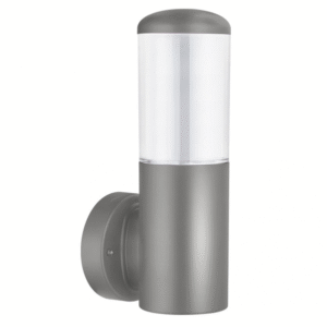 Aplique Exterior Azafran 1xe27 Gris Policarbonato 19,6x9,1x13,4 Cm Ip44