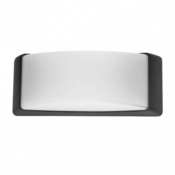 Aplique Exterior Azuki 1xe27 Negro Ip65 Policarbonato 12,9x32x13 Cm