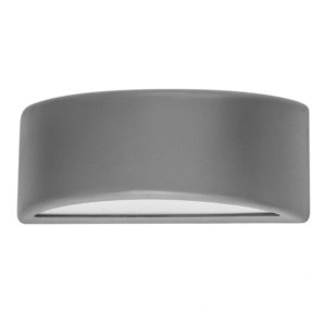 Aplique Exterior Kefir 1xe27 Gris Ip65 Policarbonato 13,2x32x13 Cm
