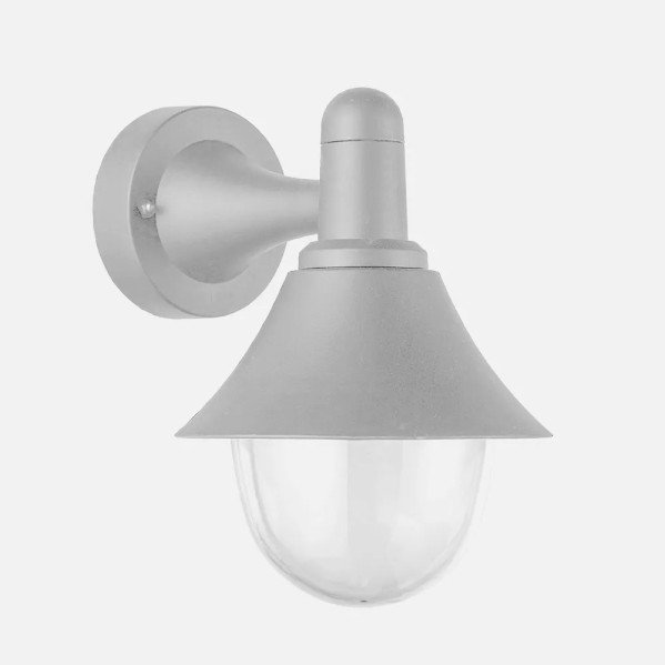 Aplique Exterior Mentol 1xe27 Gris Ip44 Policarbonato 25x18,1x23,2 Cm