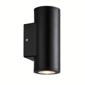 Aplique Exterior Yopol 2xgu10 Negro Cilindro Policarbonato 18,6x7,6x9,9 Cm Ip54