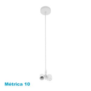 Arm. Colgante Cara 2xe27 Blanco M10 Regx10x10 Cm