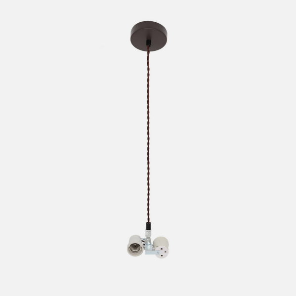 Arm. Colgante Cara 2xe27 Marron M10 Regx10x10 Cm
