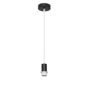 Arm.colgante P/pantalla Cara 1xe27 Negro Regx10x10 Cm