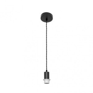 Arm.colgante P/pantalla Cara 1xe27 Negro/negro Regx10x10 Cm