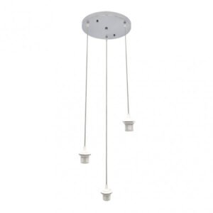 Armazon Plafon Nia 3xe27 Cromo Regx30x30cm