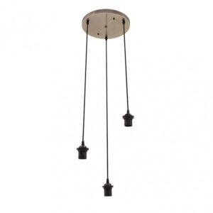 Armazon Plafon Nia 3xe27 Cuero Regx30x30cm
