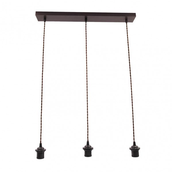 Armazon Regleta Nia 3xe27 Marron Reggx60x6cm